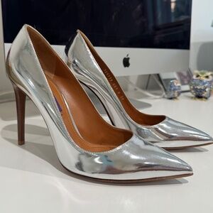 Ralph Lauren Silver Celia Pump